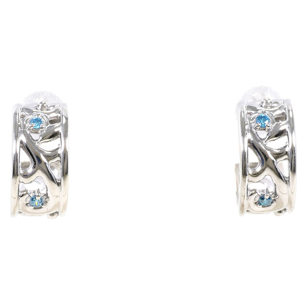 VINTAGE 18k Silver Diamond Earrings